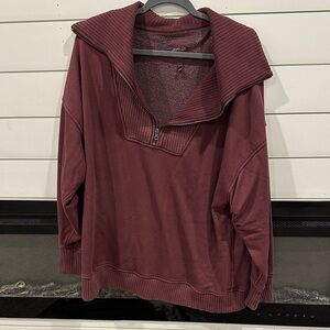 Aerie Burgundy Knit Sweater